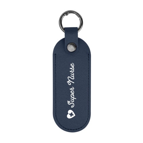 Bates Leatherette Key Tag With Carabiner