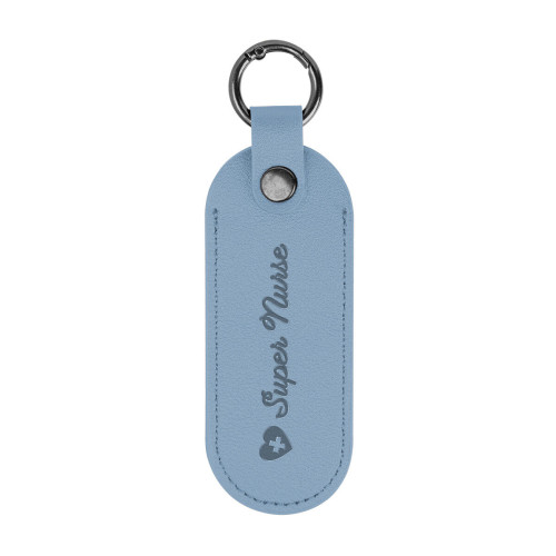 Bates Leatherette Key Tag With Carabiner