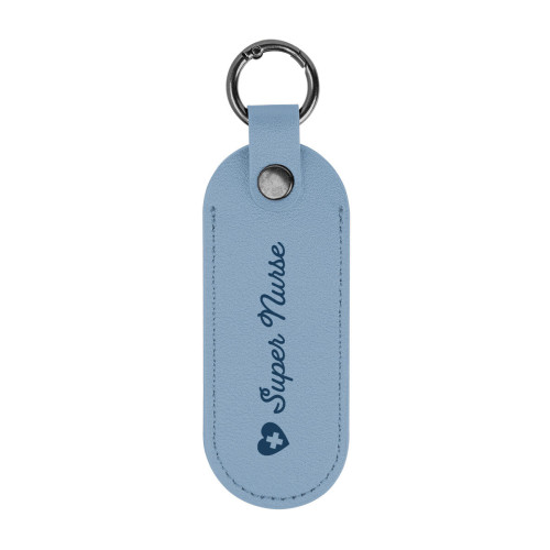 Bates Leatherette Key Tag With Carabiner