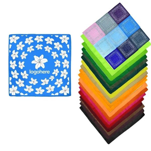 MOQ 100 PCS Custom Cotton Bandana Head Scarf