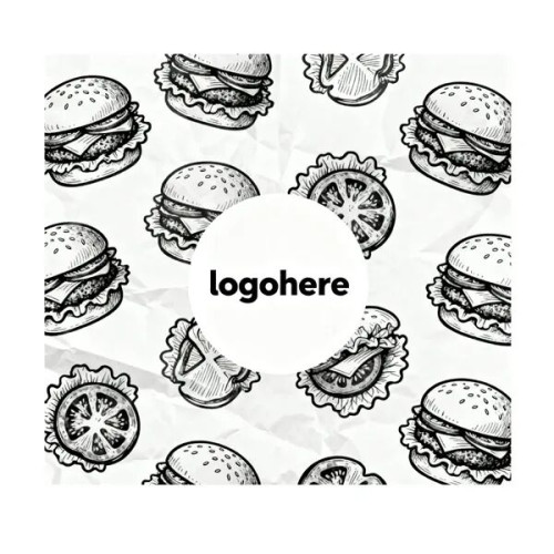 MOQ 500 Custom Printed Grease Resistant Burger Wrap Paper