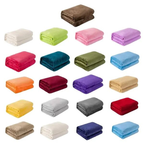 MOQ 20 200GSM Lightweight Flannel Blanket