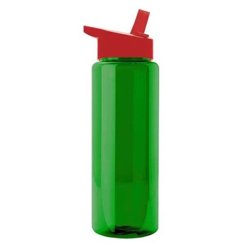 Garyline® Slim Fit RPET Bottle with Flip-Straw Lid - 32 oz.