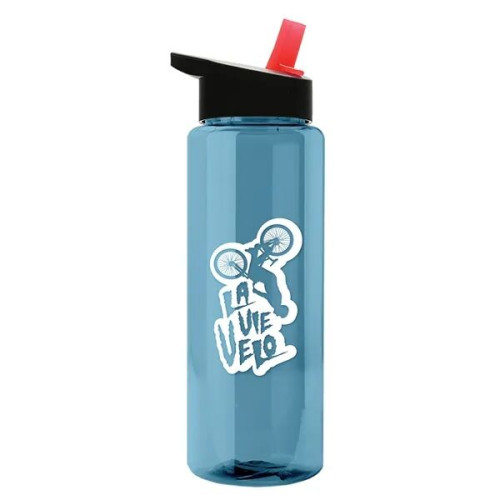 Garyline® Slim Fit RPET Bottle with Flip-Straw Lid - 32 oz.