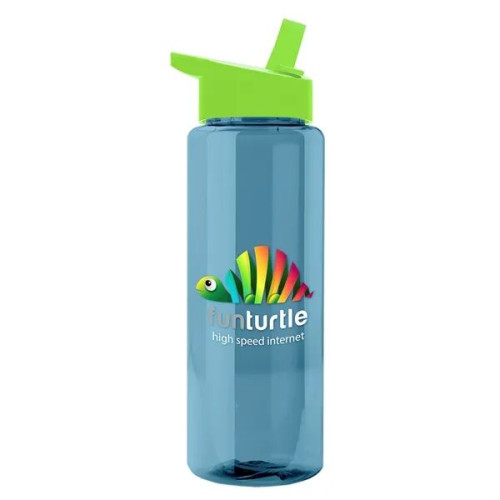 Garyline® Slim Fit RPET Bottle with Flip-Straw Lid - 32 oz.