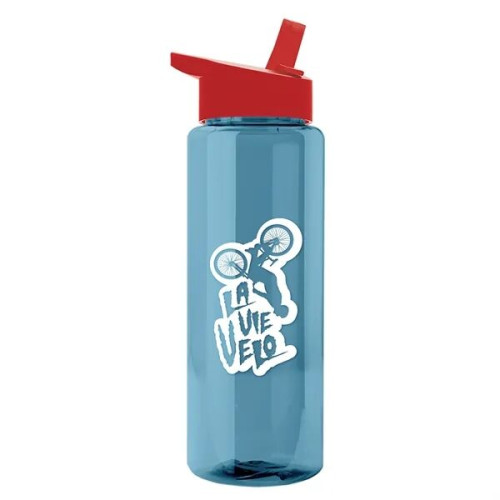 Garyline® Slim Fit RPET Bottle with Flip-Straw Lid - 32 oz.