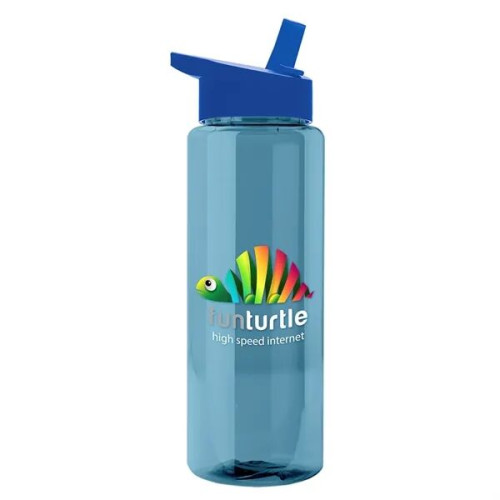 Garyline® Slim Fit RPET Bottle with Flip-Straw Lid - 32 oz.