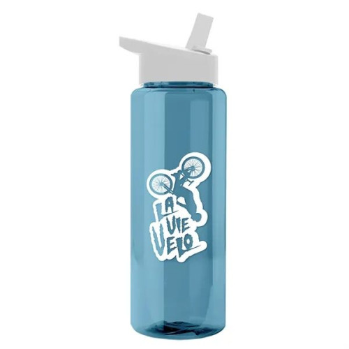 Garyline® Slim Fit RPET Bottle with Flip-Straw Lid - 32 oz.