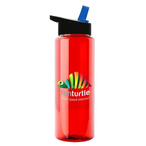 Garyline® Slim Fit RPET Bottle with Flip-Straw Lid - 32 oz.