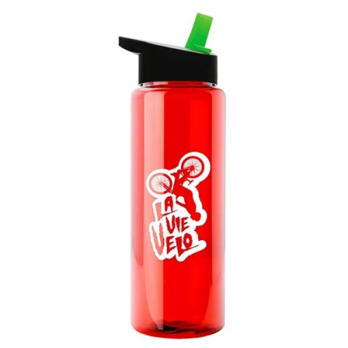 Garyline® Slim Fit RPET Bottle with Flip-Straw Lid - 32 oz.