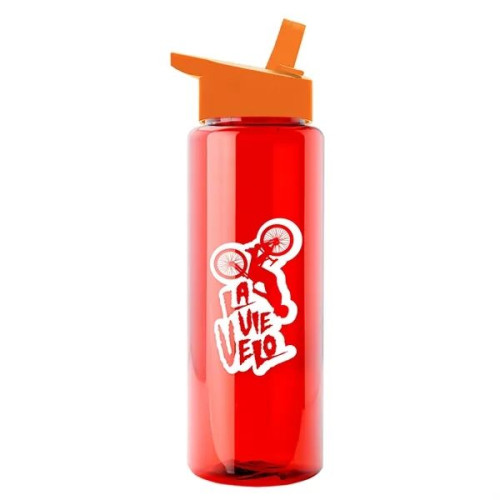 Garyline® Slim Fit RPET Bottle with Flip-Straw Lid - 32 oz.