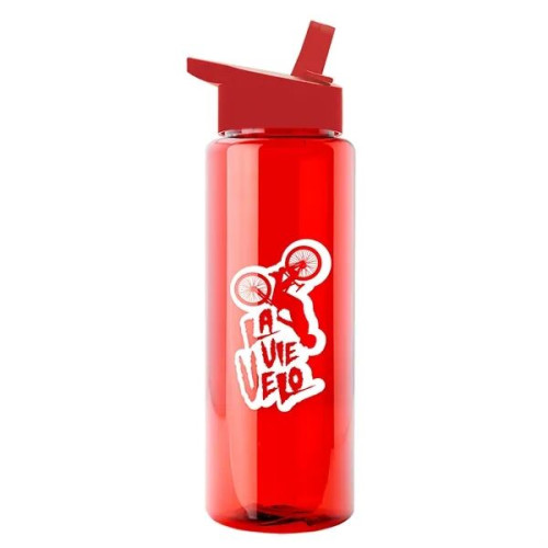 Garyline® Slim Fit RPET Bottle with Flip-Straw Lid - 32 oz.