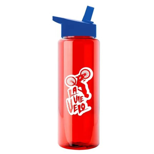 Garyline® Slim Fit RPET Bottle with Flip-Straw Lid - 32 oz.