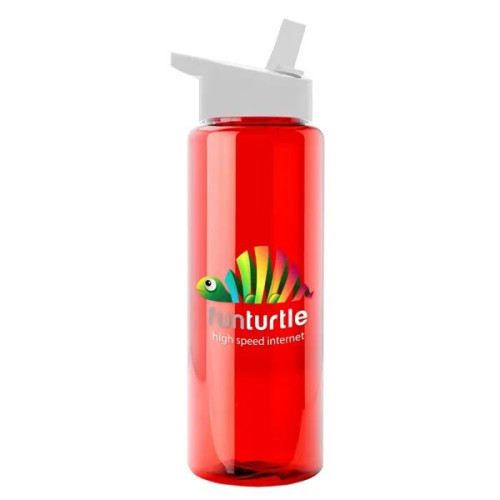 Garyline® Slim Fit RPET Bottle with Flip-Straw Lid - 32 oz.