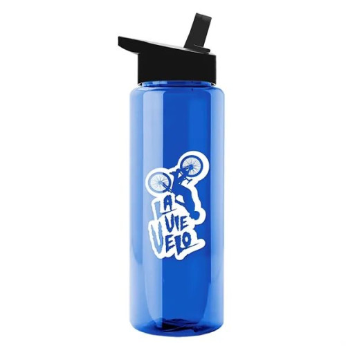 Garyline® Slim Fit RPET Bottle with Flip-Straw Lid - 32 oz.