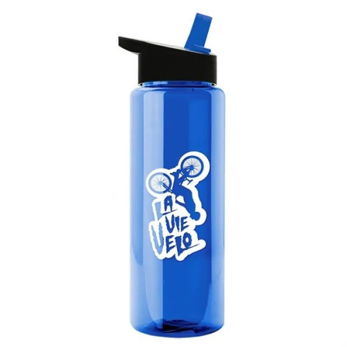 Garyline® Slim Fit RPET Bottle with Flip-Straw Lid - 32 oz.