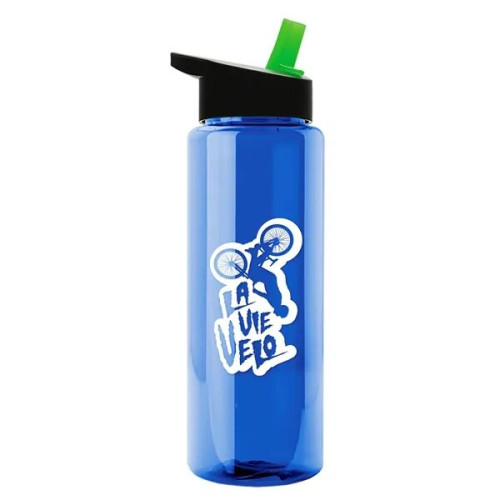 Garyline® Slim Fit RPET Bottle with Flip-Straw Lid - 32 oz.