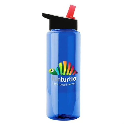 Garyline® Slim Fit RPET Bottle with Flip-Straw Lid - 32 oz.