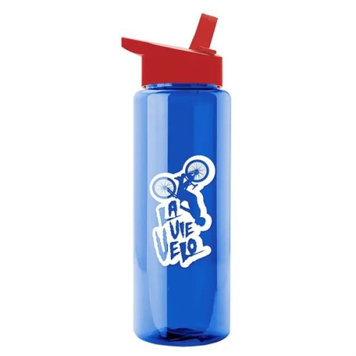 Garyline® Slim Fit RPET Bottle with Flip-Straw Lid - 32 oz.
