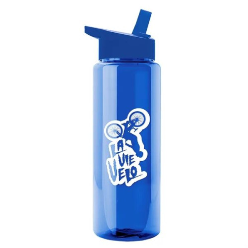 Garyline® Slim Fit RPET Bottle with Flip-Straw Lid - 32 oz.
