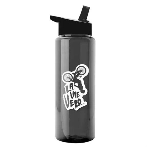 Garyline® Slim Fit RPET Bottle with Flip-Straw Lid - 32 oz.