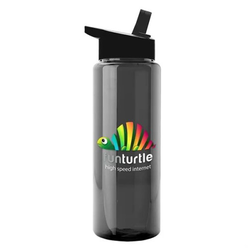 Garyline® Slim Fit RPET Bottle with Flip-Straw Lid - 32 oz.