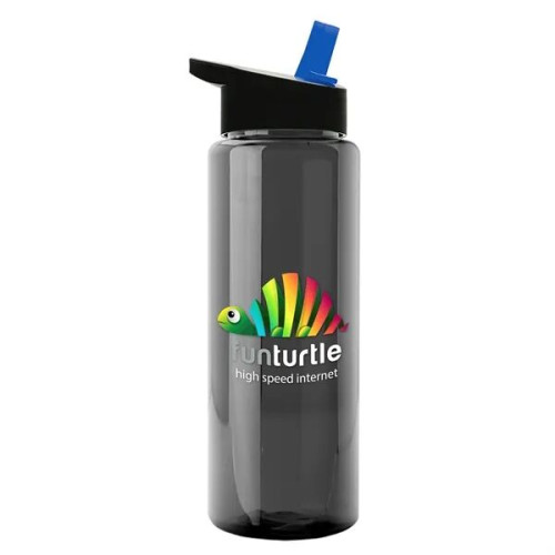 Garyline® Slim Fit RPET Bottle with Flip-Straw Lid - 32 oz.