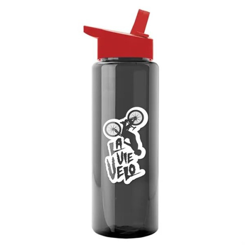 Garyline® Slim Fit RPET Bottle with Flip-Straw Lid - 32 oz.