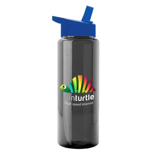 Garyline® Slim Fit RPET Bottle with Flip-Straw Lid - 32 oz.