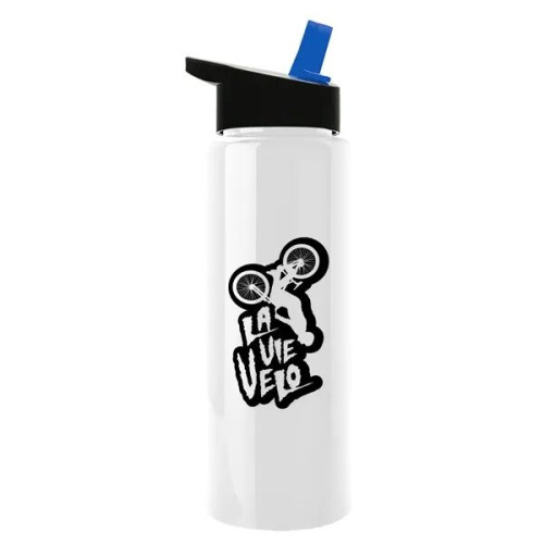 Garyline® Slim Fit RPET Bottle with Flip-Straw Lid - 32 oz.