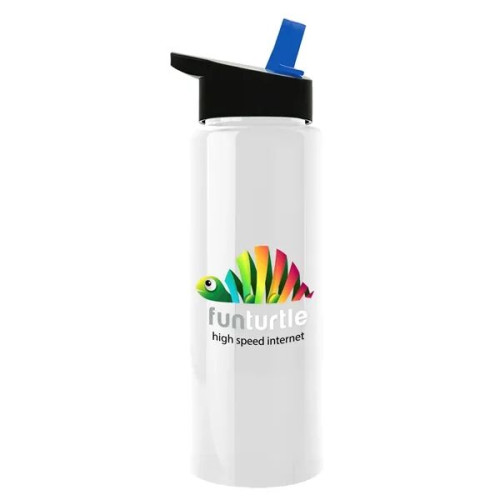 Garyline® Slim Fit RPET Bottle with Flip-Straw Lid - 32 oz.