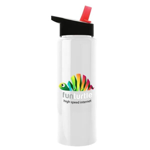 Garyline® Slim Fit RPET Bottle with Flip-Straw Lid - 32 oz.