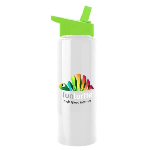 Garyline® Slim Fit RPET Bottle with Flip-Straw Lid - 32 oz.