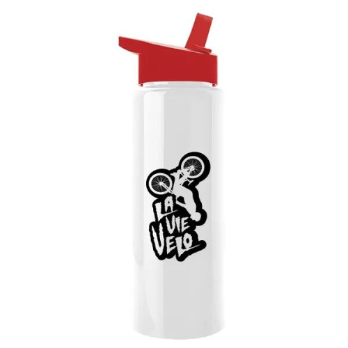 Garyline® Slim Fit RPET Bottle with Flip-Straw Lid - 32 oz.