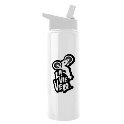 Garyline® Slim Fit RPET Bottle with Flip-Straw Lid - 32 oz.