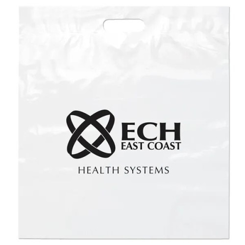 18W x 20H Die Cut Handle Bag - Flexo Ink Print