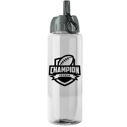 Garyline® Guzzler Bottle with Ring-Straw Lid - 32 oz.