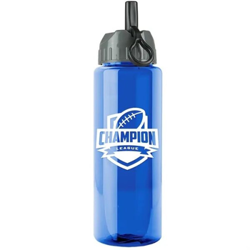 Garyline® Guzzler Bottle with Ring-Straw Lid - 32 oz.