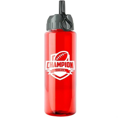 Garyline® Guzzler Bottle with Ring-Straw Lid - 32 oz.
