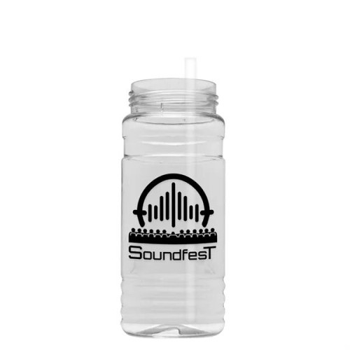 Garyline® Groove Tritan® Bottle with Ring-Straw Lid - 20 oz.