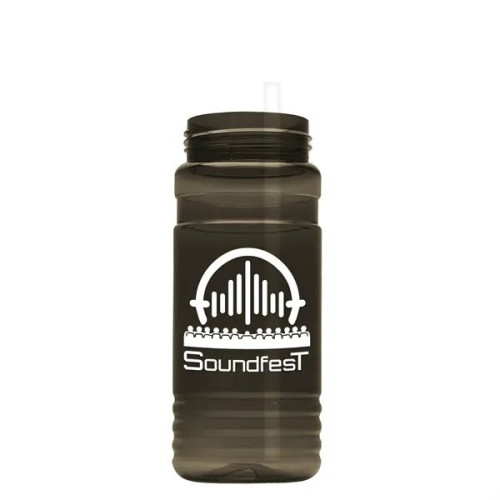 Garyline® Groove Tritan® Bottle with Ring-Straw Lid - 20 oz.