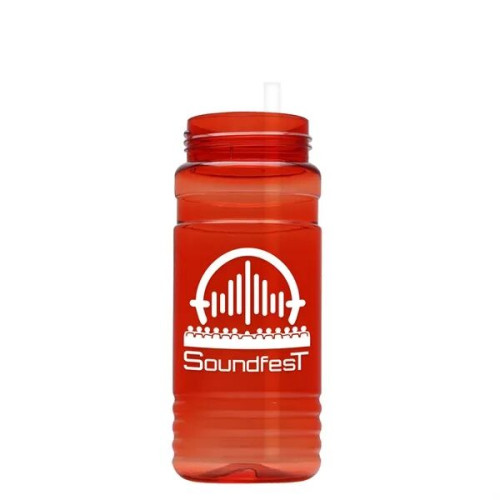 Garyline® Groove Tritan® Bottle with Ring-Straw Lid - 20 oz.