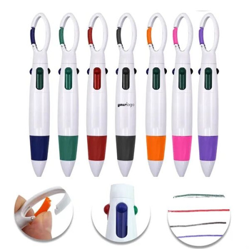 Multicolor 4-In-1 Ballpoint Pen With Clip