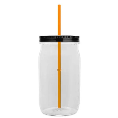 Garyline® Tritan® Mason Jar with Lid and Straw - 27 oz.