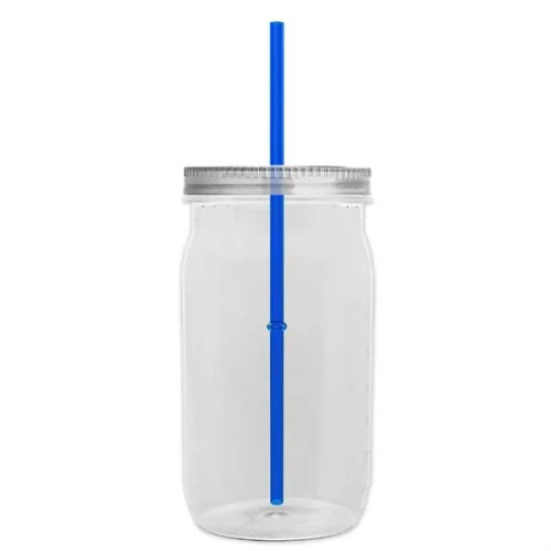 Garyline® Tritan® Mason Jar with Lid and Straw - 27 oz.