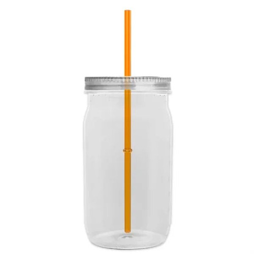 Garyline® Tritan® Mason Jar with Lid and Straw - 27 oz.
