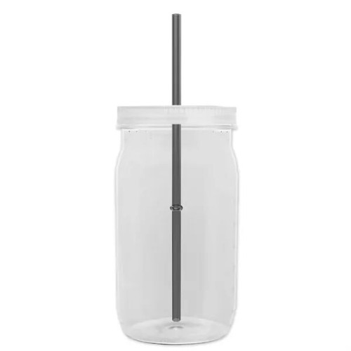 Garyline® Tritan® Mason Jar with Lid and Straw - 27 oz.