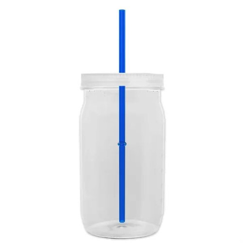 Garyline® Tritan® Mason Jar with Lid and Straw - 27 oz.