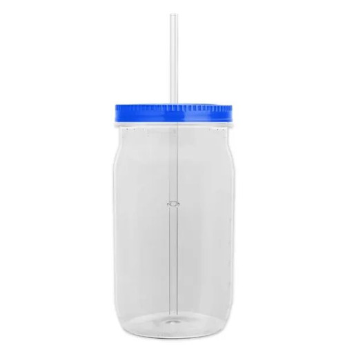 Garyline® Tritan® Mason Jar with Lid and Straw - 27 oz.