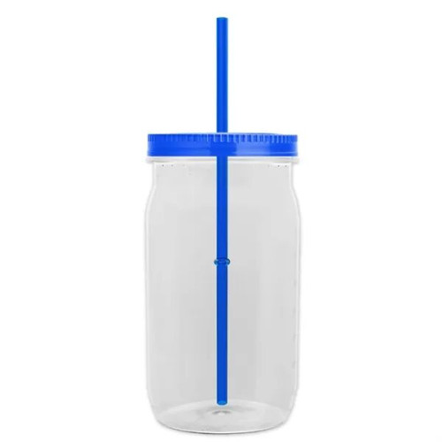 Garyline® Tritan® Mason Jar with Lid and Straw - 27 oz.